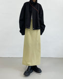 Slit slacks long skirt