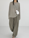 Linen Slit See-Through Overfit T-Shirt