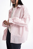 Pint stripe over fit shirt