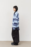 Heavy Angora Striped Cardigan