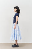 (W) Cherry Dot Button Top