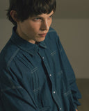 [AG] Pleated Chambray Shirt
