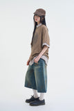Rhadon dirty washed bermuda pants