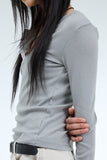Crotty Button Ribbed T-shirt