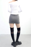 Rachel diagonal zipper skirt