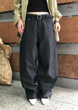 WASHED BLACK DENIM PANTS