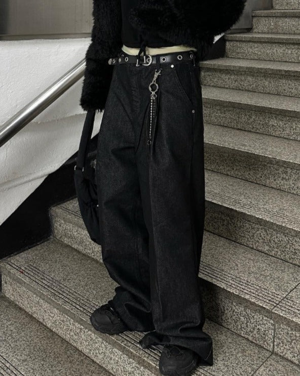 【WOOHWA】SNICH BACK DENIM PT WOOHWA (ウーファ) - スニッチバックデニムパンツ / SNICH BACK