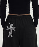 DOT CROSS_LACE Training Wide Pants