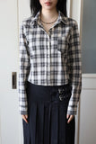 Hazel Check Crop Shirt