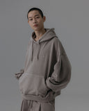 Valley Tuck Washed Sweat Balloon Hoodie