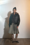 VINTAGE CHECK WRAP PLEATS SKIRT