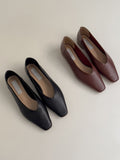 Almond Square Flat Shoes