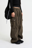 Double stitch cargo banding pants