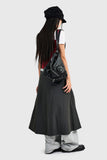 Fab Button Flare Long Skirt