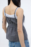 Sheen Button Rib Tank Top