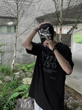 Compass letter half T-shirt