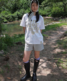 END OF TIME Lace Short Sleeve T-shirt