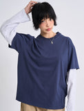 Waffle damage layered long sleeve