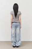 Hold Damage Wide Denim