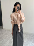 Two-buckle wrap H-line long skirt