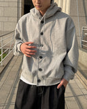 Rud double-button hooded zip-up
