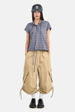 Bloom Check Hooded Short Sleeve Shirt