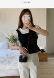 Caitlin Pintuck Square Neck Bustier