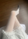 Parisian rose mesh stockings