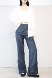Chateau Linen Overfit Zip-Up