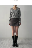 Babe V-Neck Crop Cardigan
