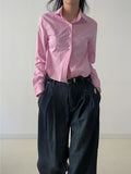 Stitch Pintuck Slim Fit Crop Shirt