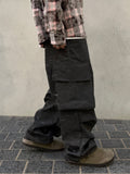 Grunge Leather Cargo Pants