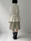Yev Belted Half Trench Coat