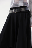 Pair Unbalance Flare Skirt