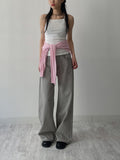 101 Back Pocket Wide Denim Pants