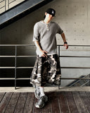 [Plan]Waffle Henley Neck Ringer Half Sleeve