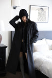 Stay line brushed long coat