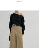 Pencil Pleated Long Skirt