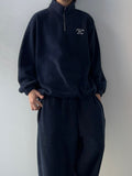 Kuankumas Fleece Half Zip Up Sweatshirt