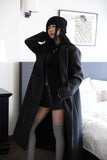 Stay line brushed long coat