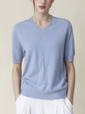 Premium Monique V & Round Short Sleeve Knit