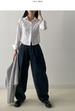 Stitch Pintuck Slim Fit Crop Shirt