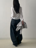 Stitch Pintuck Slim Fit Crop Shirt