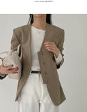 Taize No-Collar Loose Fit Jacket