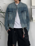 Distress Cargo Banded Denim