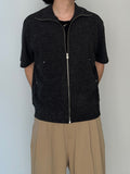 Cozy Rivet Half Zip Up