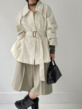 Yev Belted Half Trench Coat
