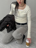 101 Back Pocket Wide Denim Pants