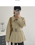 Yev Belted Half Trench Coat
