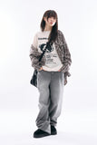 Club rabbit printed knit